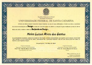 Graduation Diploma Graphic Design Federal University of Santa Catarina
