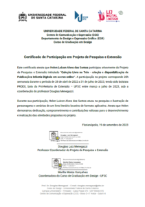 Extension and Research - Federal University of Santa Catarina - Online publishing of children book